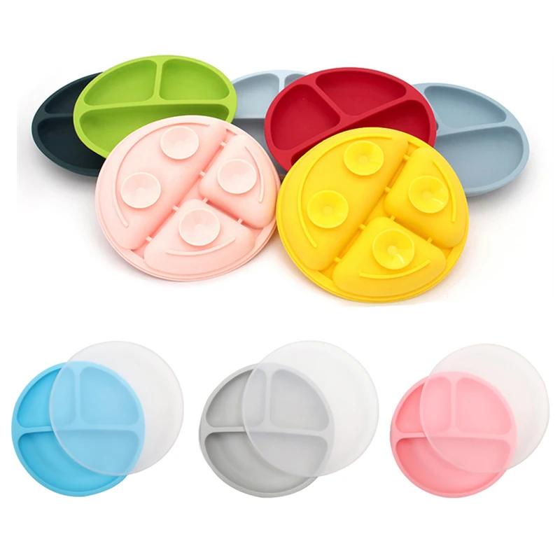 

1 шт., силиконовая тарелка на присоске с крышкой