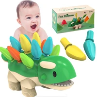 orzkids dinosaur matching sorter kids toy motor hand eye coordination inserted early learning educational baby montessori toys