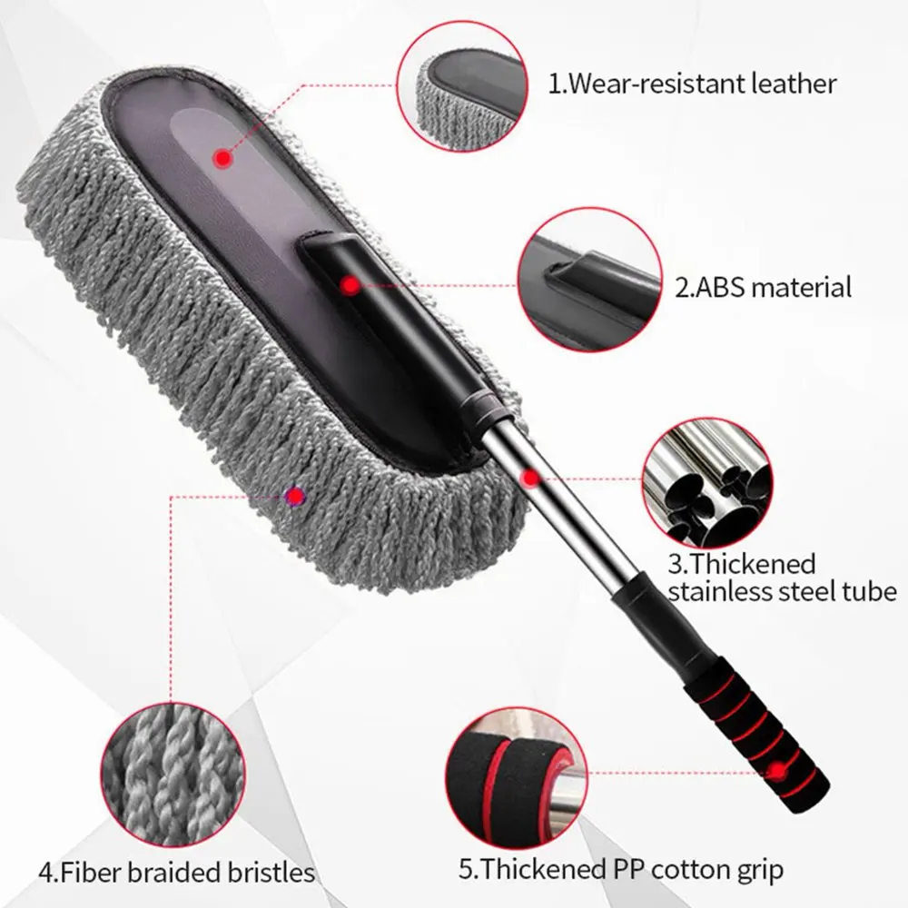

Car Duster | Scratch Free Car Cleaning Set Retractable Car Dust Collector | Multipurpose Home Dusting Tool Mop for Cars, Motorcy