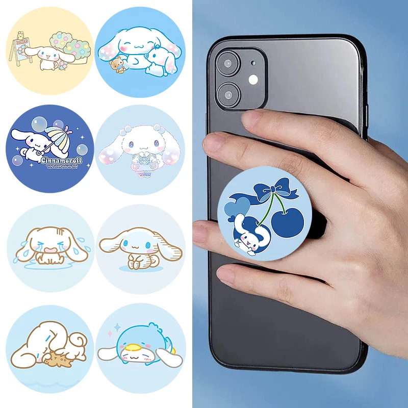 

Cinnamoroll Phone Stand Попсокет For All Phone Mobile Holder Grip Tok Cellphone Bracket Accessories Folding Popping Phone Stand