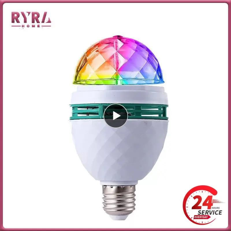 

1 ~ 8 шт., светодиодная RGB-лампа E27 для сцены, диско-шар, мини-Вращающаяся проекционная лампа с автоматическим вращением, лампа 3 Вт для KTV-бара, праздничного, праздничного, свадебного торжества