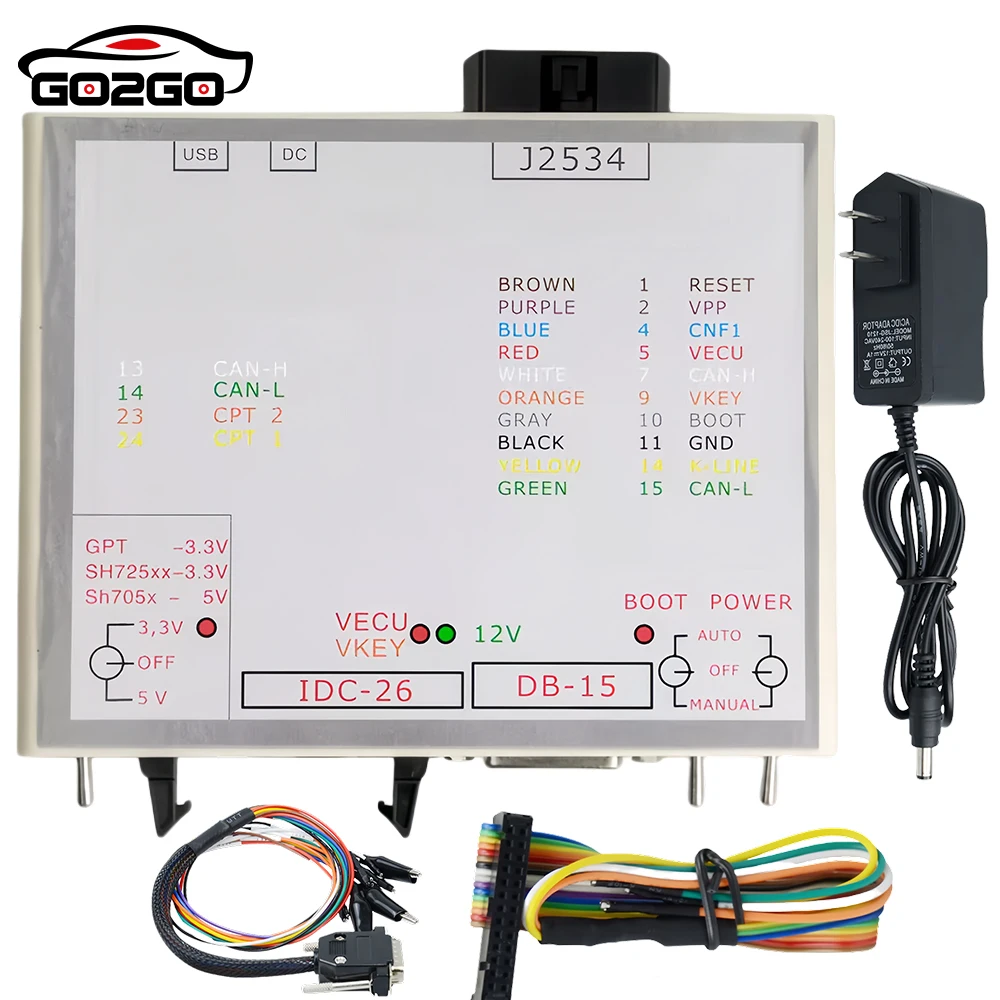 KTM FLASH JTAG Power Box Программатор ECU-Soft через J2534 работает 3 режима Зеленый светодиод