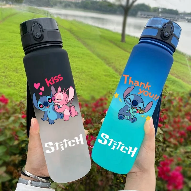 650 мл стежка аниме мультфильм чашка для воды портативная пластиковая большая