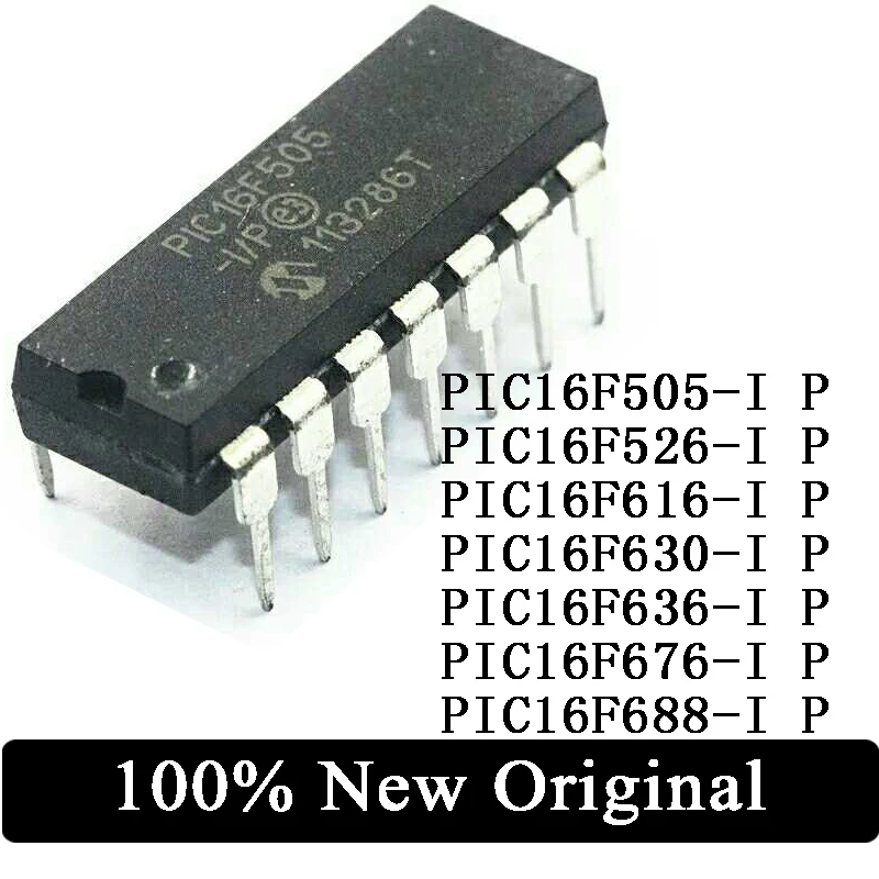 PIC16F526 PIC16F616 PIC16F630 PIC16F636 PIC16F676 PIC16F688 DIP-14 8-bit MCU IC Chip, 10 шт., бесплатная доставка
