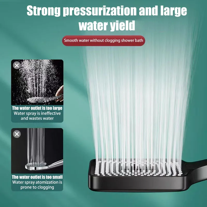3-режимная Насадка Для Душа С Большой Панелью Вращающаяся Воды Портативные