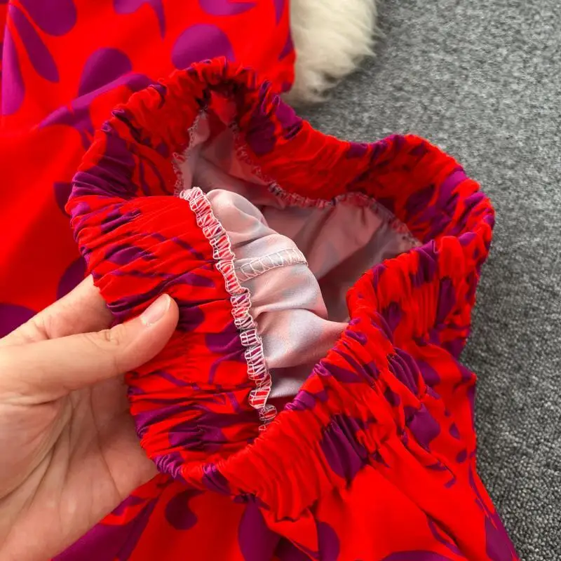 Женский комплект из двух предметов топ с цветочным принтом и коротким рукавом