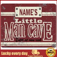 Personalised Little Man Cave - Vintage Metal Door Sign | Boys Nursery Bedroom Wall Art Decor vintage decor  wall decor