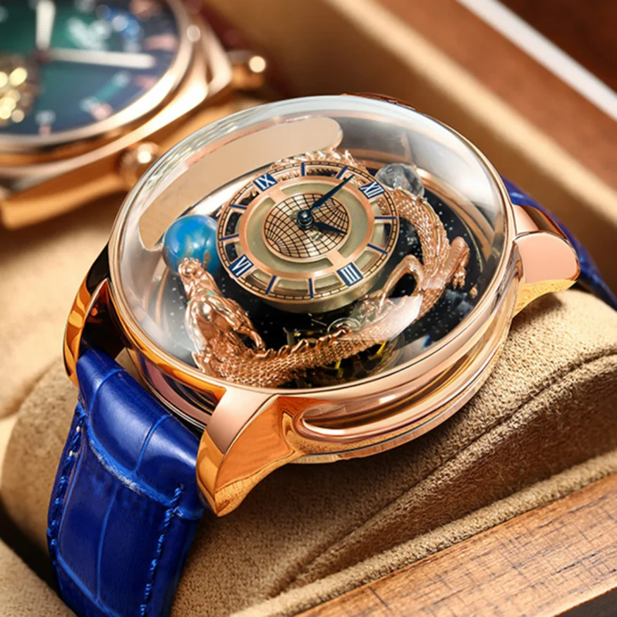 

New Czech Leopard Cosmic Tourbillon Jacob&Co Celestial Tourbillon Montre Homme Unique DESIGN 2022 Men's Watch Top Brand Luxury