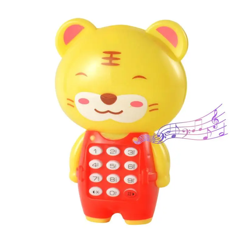 

Toy Mobile Phone For Kids High-quality ABS Cartoon Music Phone With A Sling Musical Cute Children Phone Toy Toy Gift For Fun