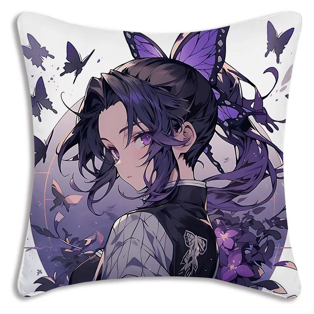 

Популярные аниме-комиксы, чехлы на подушки «Убийца демонов», мультяшный диван, декоративные домашние двусторонние печатные короткие плюшевые милые чехлы для подушек