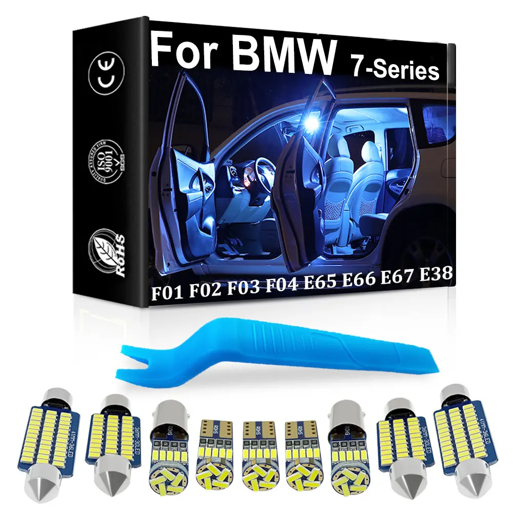 Luz LED Interior Canbus para BMW F01 F02 F03 F04 E65 E66 E67 E38 735i 740i 740d 745i 750i Dome Trunk lámpara Interior de coche