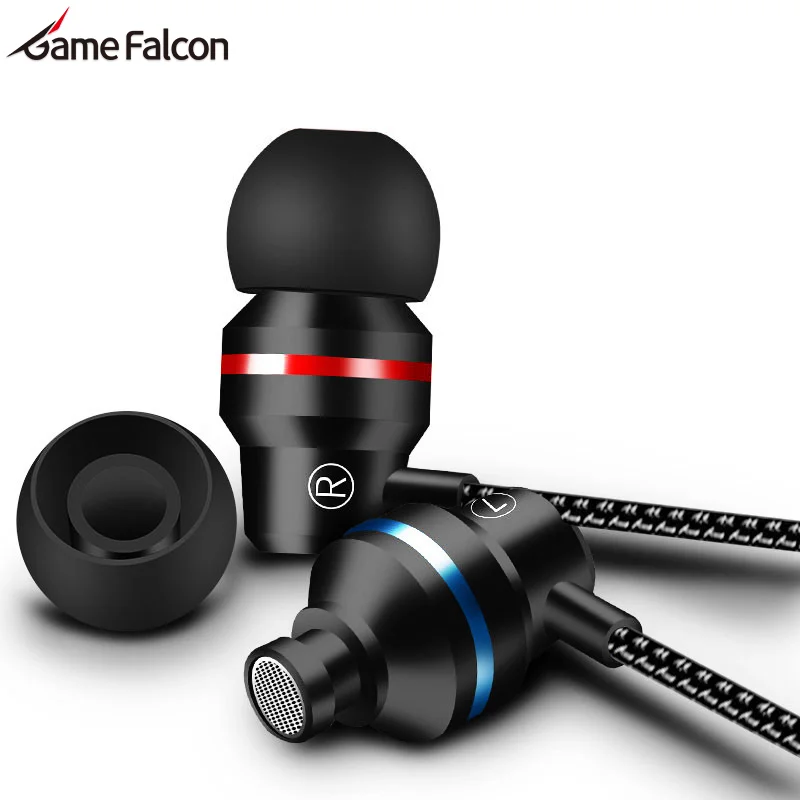 

High Quality Metal Wired Recording Headset 3.5mm HIFI Bass Stereo Sport Music Earphones with Microphone For Xiaomi Huawei IPhone