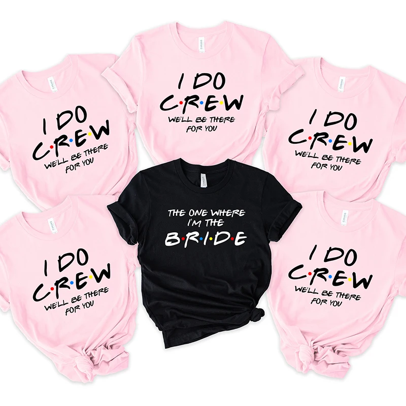 Женская футболка для помолвки свадьбы девичника топ I Do Crew рубашка свадебного