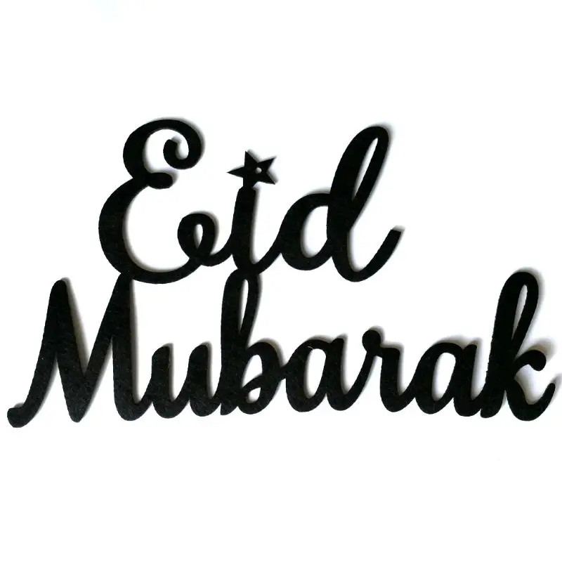 

Eid Mubarak Letters Decoration Non-woven Fabric Festival Activities Decor Props Muslim Islam Ramadan Ornament DIY Home Crafts