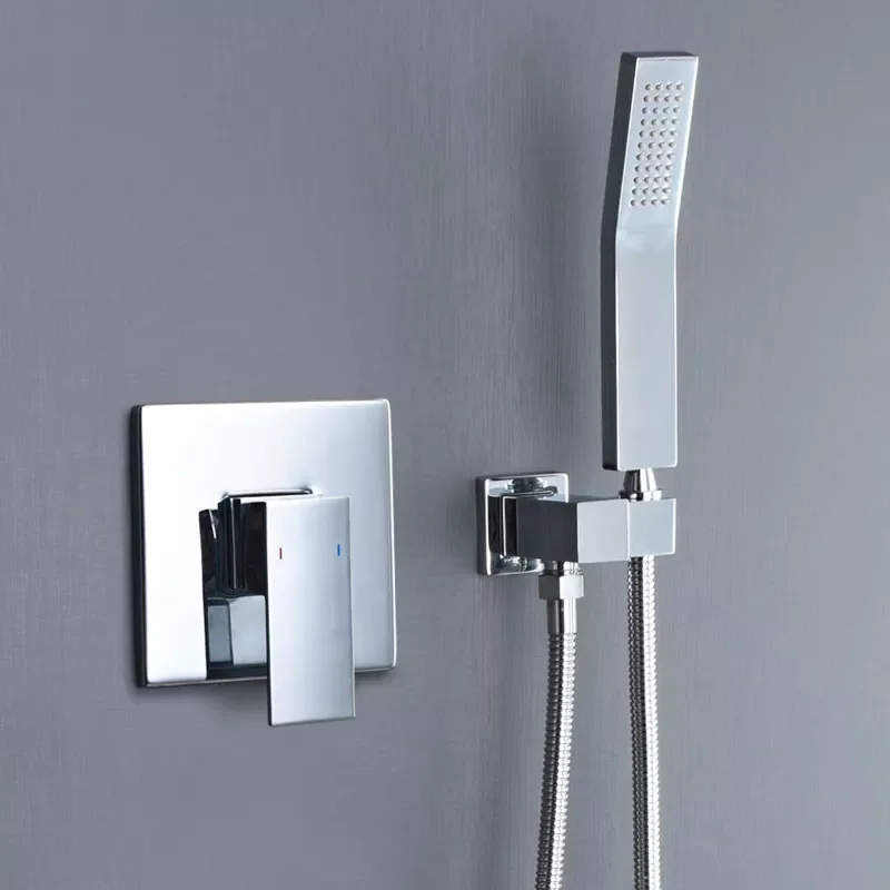 

Luxury Matte Black Shower Faucet Wall Mounted Cold and Hot One Function All Brass High Quality Material