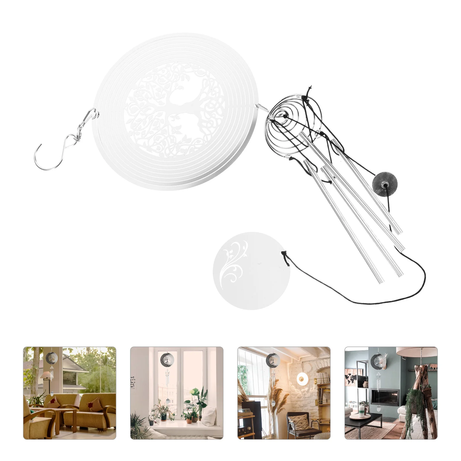 

Wind Chime Chimes Home Hanging Adornment Wall Decoration Adorable Ornament Life Tree Memorial Pendant