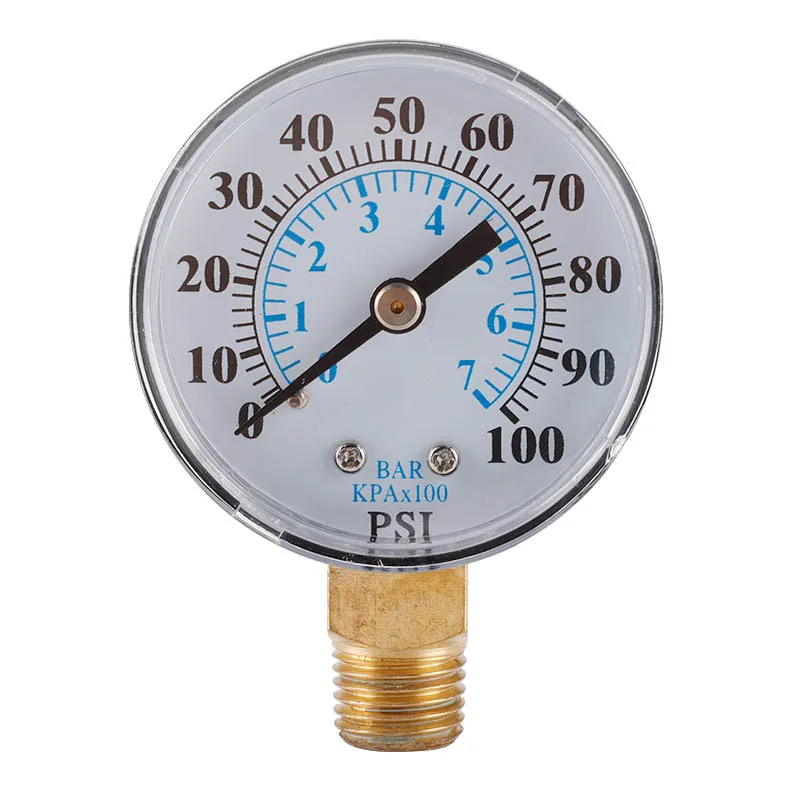 0-100psi 0-7bar Digital Pressure Gauge Vacuum Stainless Steel Dial Air Pressure Hydraulic Gauge