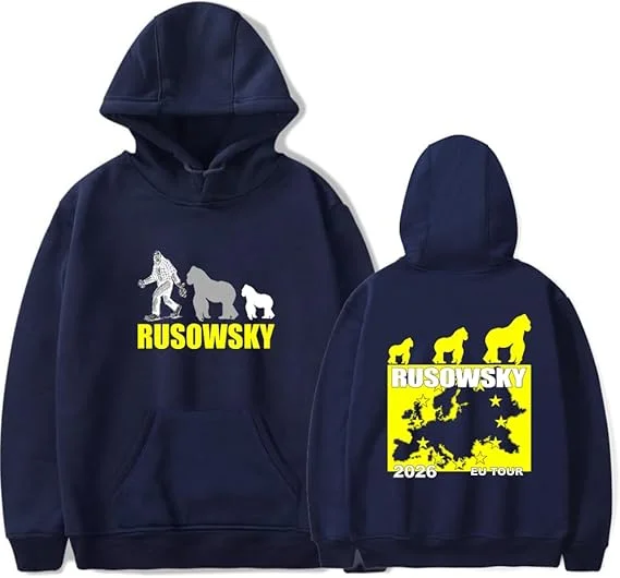Толстовка унисекс Merch Rusowsky Europa Tour 2026 с капюшоном (art.: 3920d91dd998f) - 3920d91dd998f