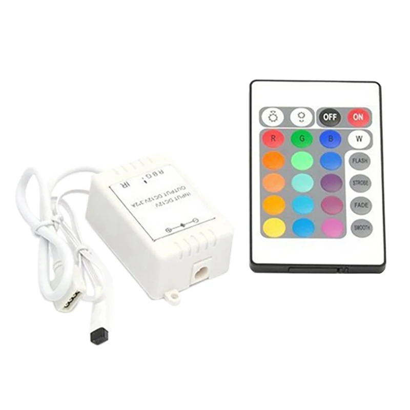 

24 Button Wireless RGB LED Light Controller Ir Remote 12V Dimmer