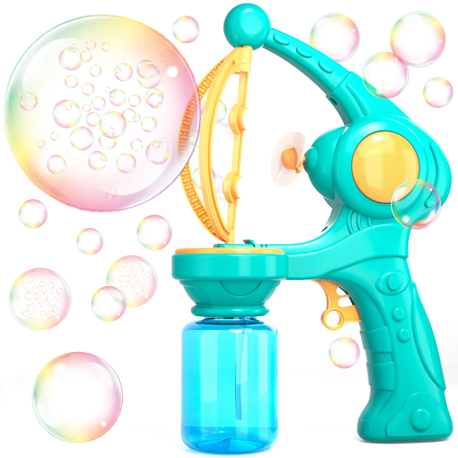 

Bennol Automatic Bubble Gun Electric Toy Soap Bubbles Machine Summer Outside Party 8 Holes with Fan Toys for Boys Girls Play Fun