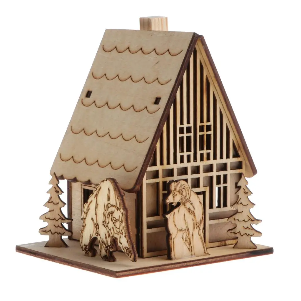 

Деревянный домик, вилла строительные детские игрушки 3D головоломки