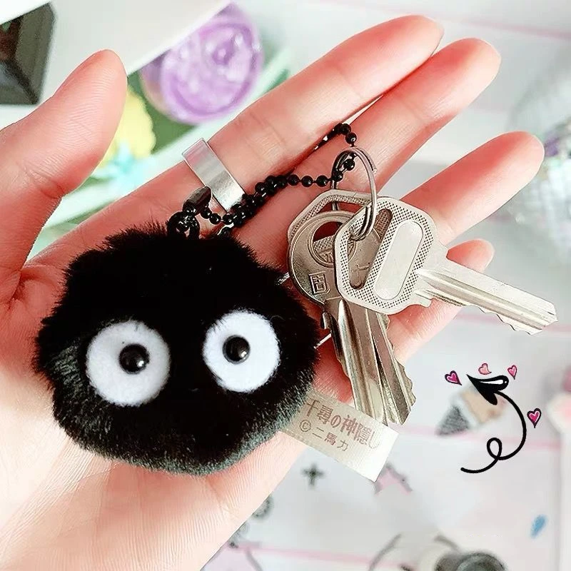 Милый миниатюрный плюшевый брелок в виде пыли спиральный с изображением