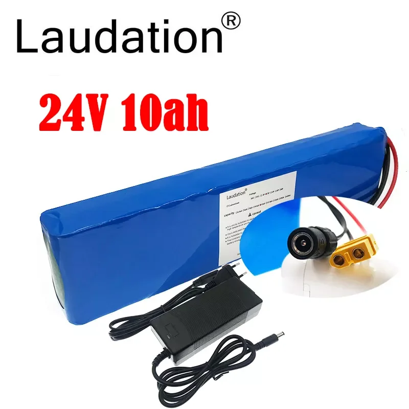 

Laudation 7S4P 24V 10ah Electric Bicycle Motor Ebike Scooter Li-Ion Battery Pack 29.4v 18650 Rechargeable Batteries + 2A Charger