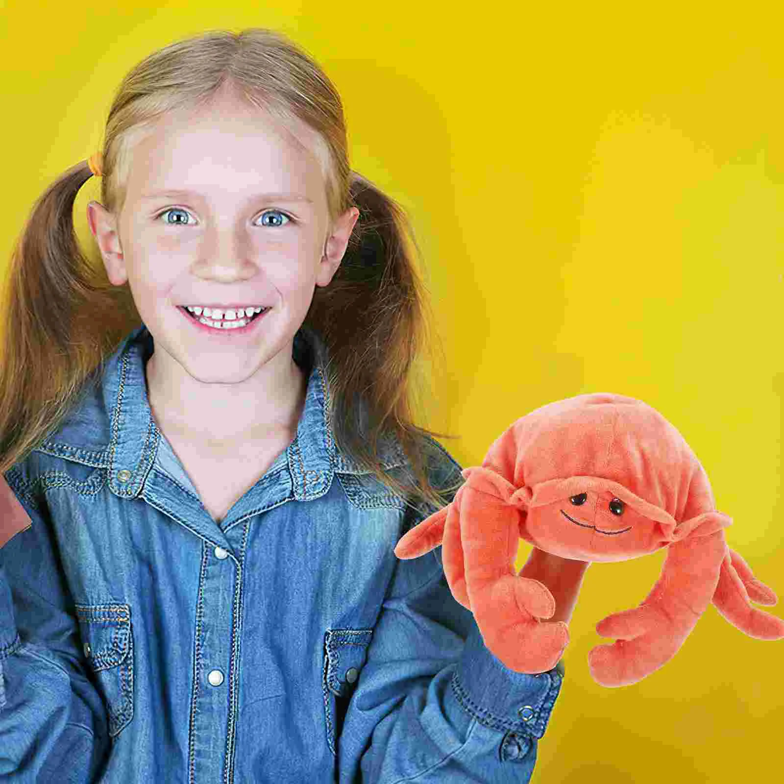 Плюшевые игрушки-крабы животные пальчиковые куклы океанские интерактивные