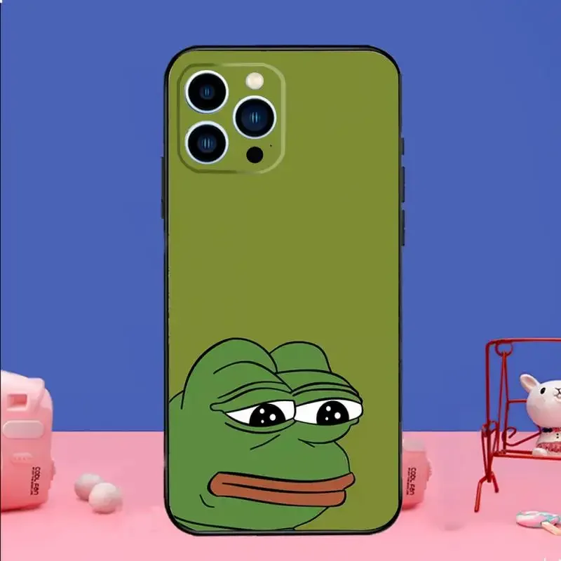 Чехол P-Pepe для телефона с забавной лягушкой iPhone 15 14 13 12 11 Pro Max Xs Xr X 7 8 Plus Mini
