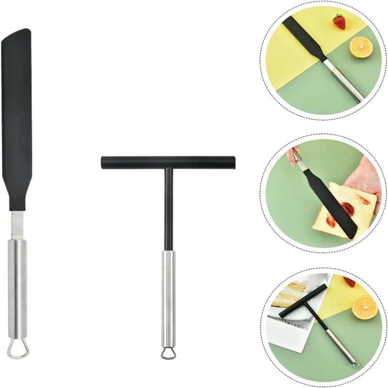 

T-Shaped Stainless Steel Pan Pancake Tool Pancake Rack Spreader Baking Supplies Tool Non-Stick Restaurant Household Kitchen