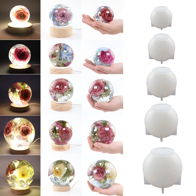 

Molde de Silicone Crystal Ball Mold Round Ball Mould DIY Crafts Ornaments Decor