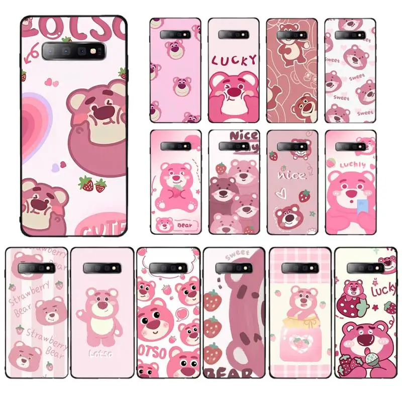 

Disney strawberry bear Phone Case for Samsung S10 21 20 9 8 plus lite S20 UlTRA 7edge