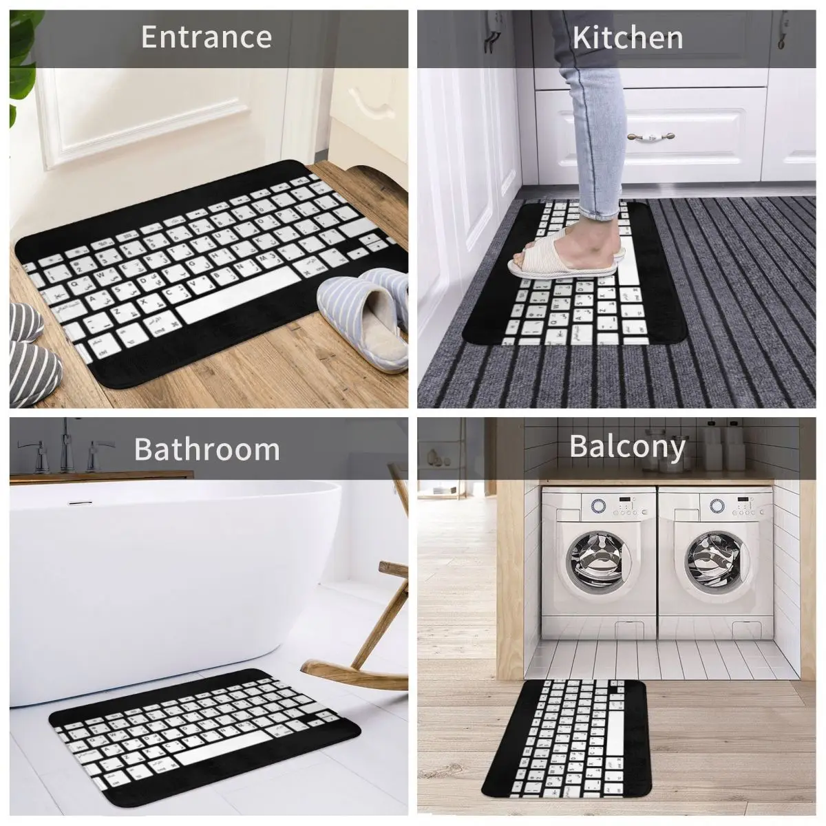 Полиэстеровый коврик для ванной