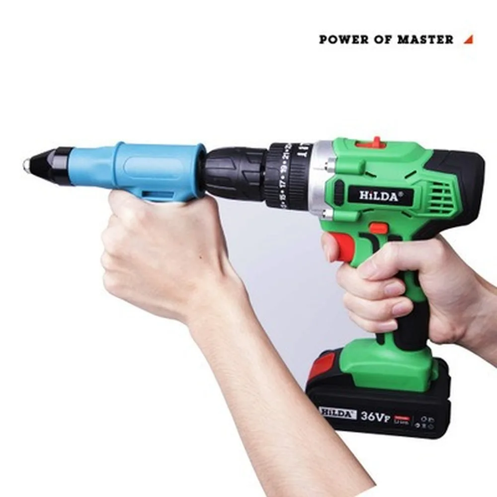 

Electric Riveter Rivet Gun Core Rivet Gun Transfer Head Rivet Pulling Gun for Electric Drill Core Blind Rivet Rivet Tool