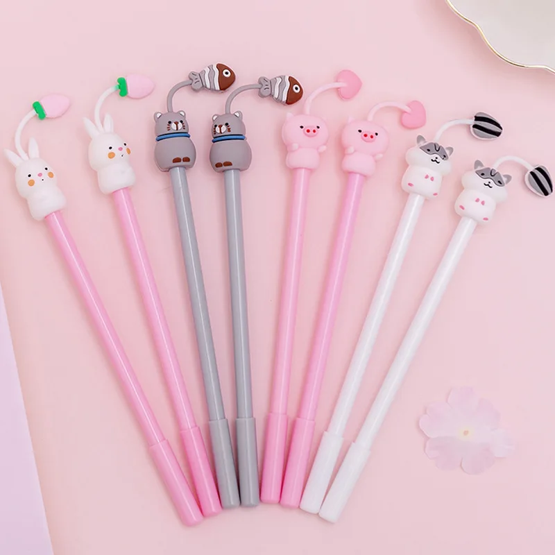 

1 Pcs Cartoon Pet Garden Gel Pen Simple Cute Student Exam Ball Pen Writing Signature Pen