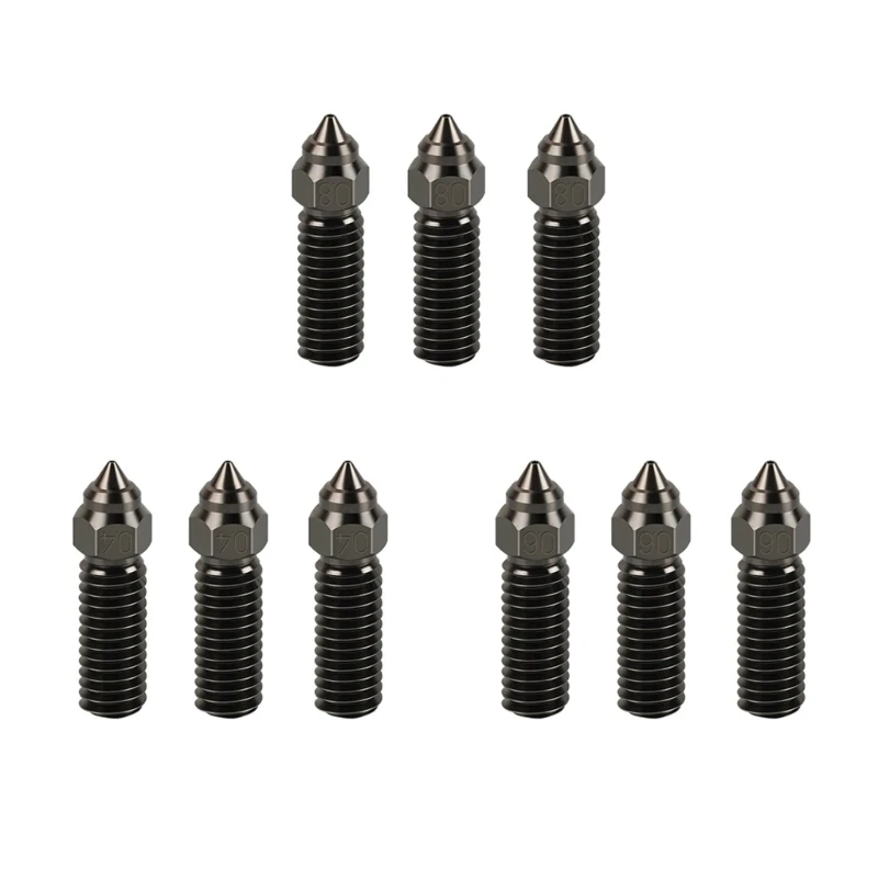 

Professional Hardened Steel Nozzle 0.4/0.6/0.8mm for K1/K1Max 3D Printer Nozzles