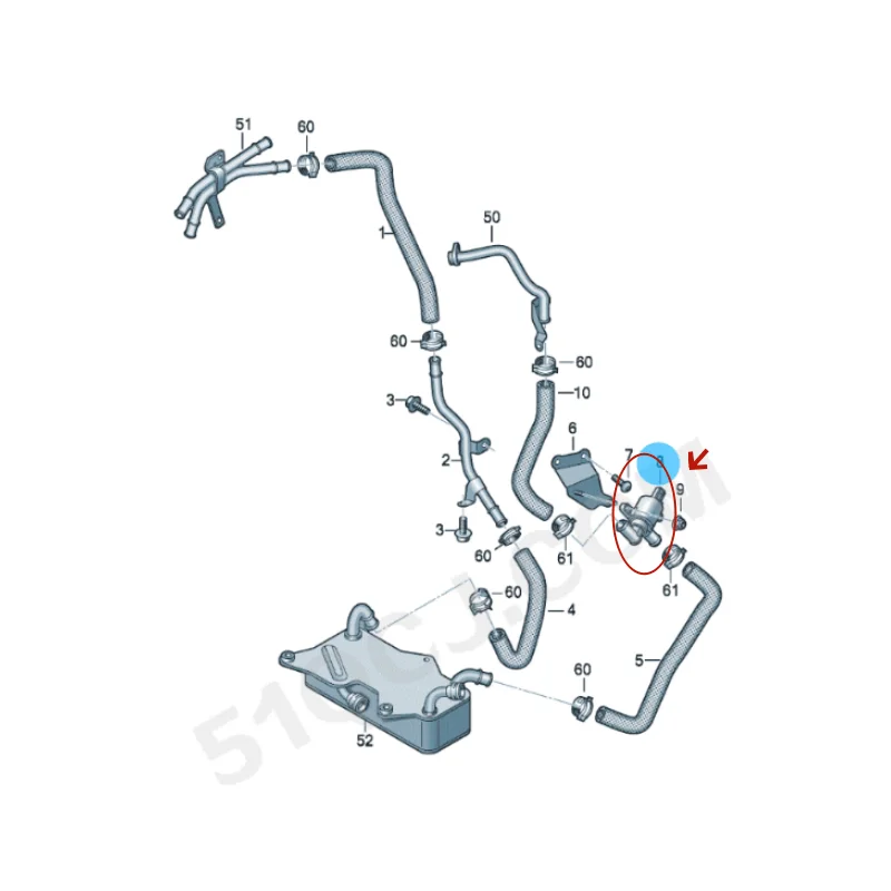 Регулирующий клапан нагревателя для Audi A4 B8 B9 VW 4H0121671D 4H0121671B 4H0 12671 D B