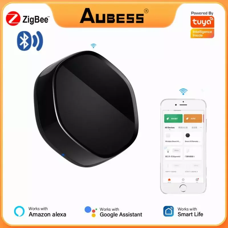 

Zigbee Multi-function Gateway Hub 3 In 1 BLE Mesh Wireless 38K IR Remote Gateway Work With Smart Life Alexa Home