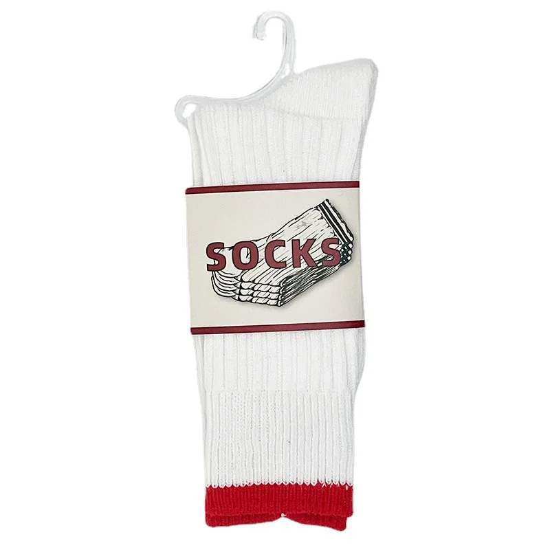 Socks For Men And Women Cotton Web Celebrity Restoring Ancient Ways In The Tube Of Double Needle Cord Stockings Stockings Lovers