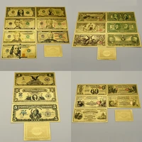 1pcs all us dollar series gold foil banknotes home decoration fake money commemorative banknotes collection business gifts