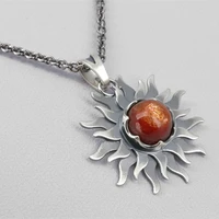 creative vintage sun pendant necklace charm chain necklaces for party women bohemia jewelry fashion accessories gift