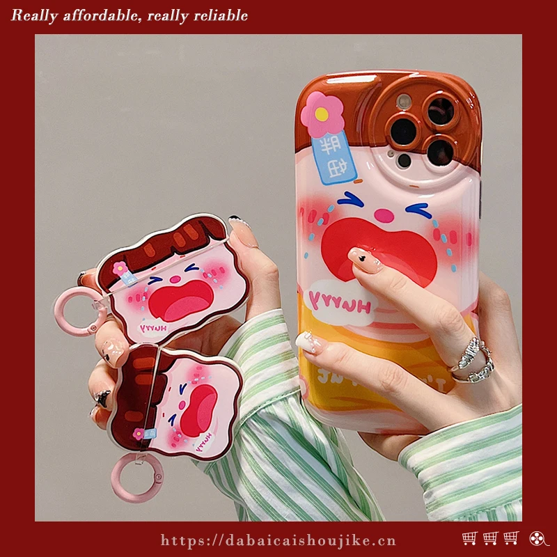 

Забавная и милая Силиконовая Bluetooth-гарнитура для плача GirlFor AirPodsPro3S Case1/2Apple