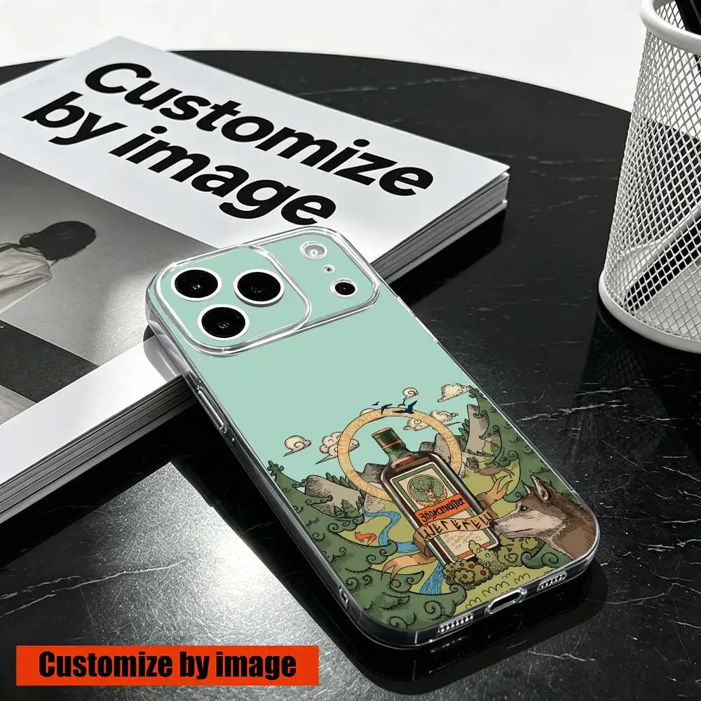 Фото Чехол для телефона Jagermeister с логотипом L для iPhone 17 16 15 14 13 12 11 Mini Pro Max Plus, прозрачный №1