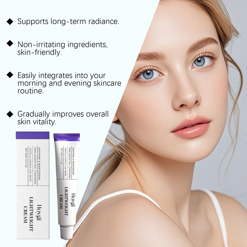 Фото Легкий крем для лица с центеллой азиатской, 20 г, увлажняющий и успокаивающий крем для сухой кожи, ежедневный уход за лицом для восстановления водного баланса №4