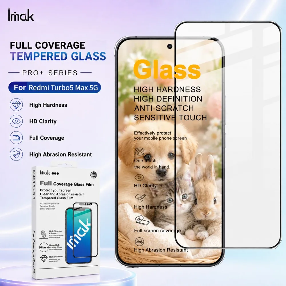 Фото Защитная пленка из закаленного стекла для Redmi Turbo 5 Max Turbo5 5G, защитная пленка с полным покрытием экрана, защита от масла, FM0003 №1