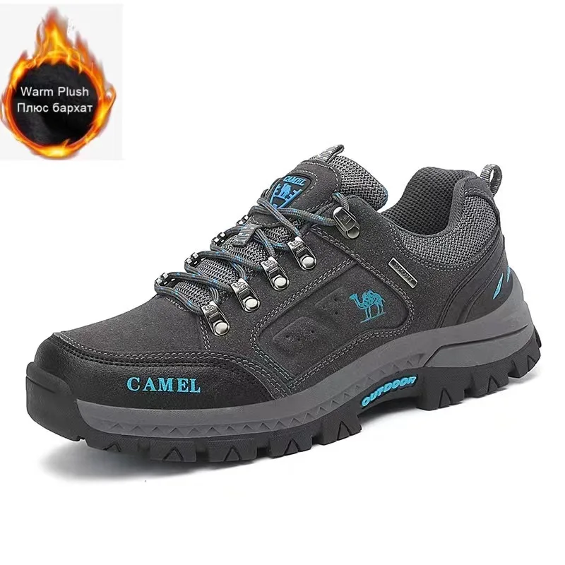 HIKEUP Outdoor Men Hiking Shoes Breathable Tactical Combat Army Boots Desert Training Sneakers Anti-Slip Trekking Sneakers