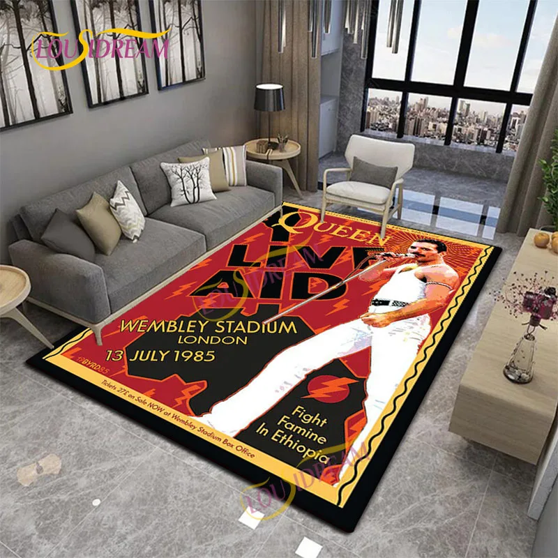 Британский коврик из тяжелого металла Queen Freddie Mercury декоративный для спальни