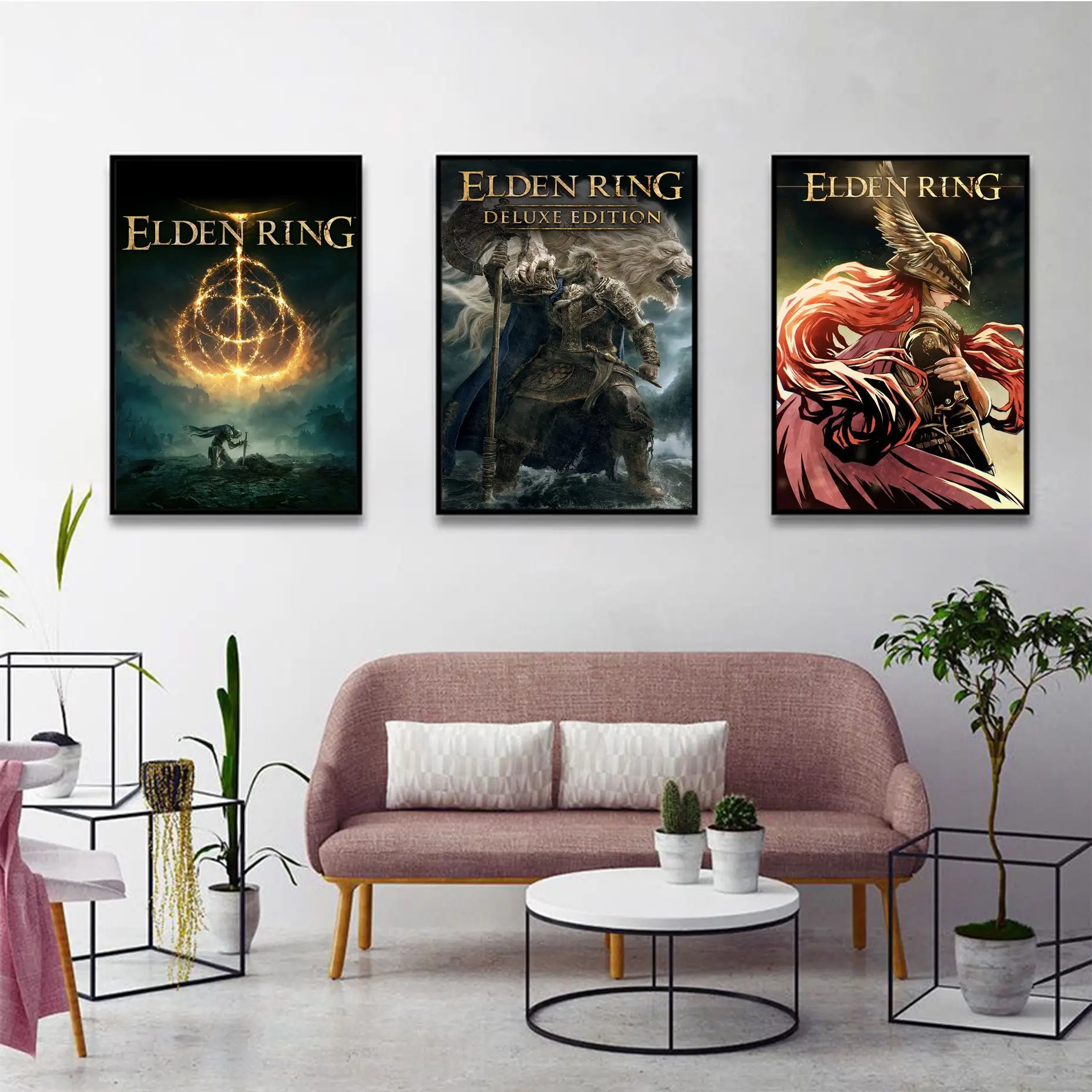 

Elden кольцевая игра аниме фильм Липкие постеры винтажный декор для комнаты дома бара кафе кавайный Декор для комнаты