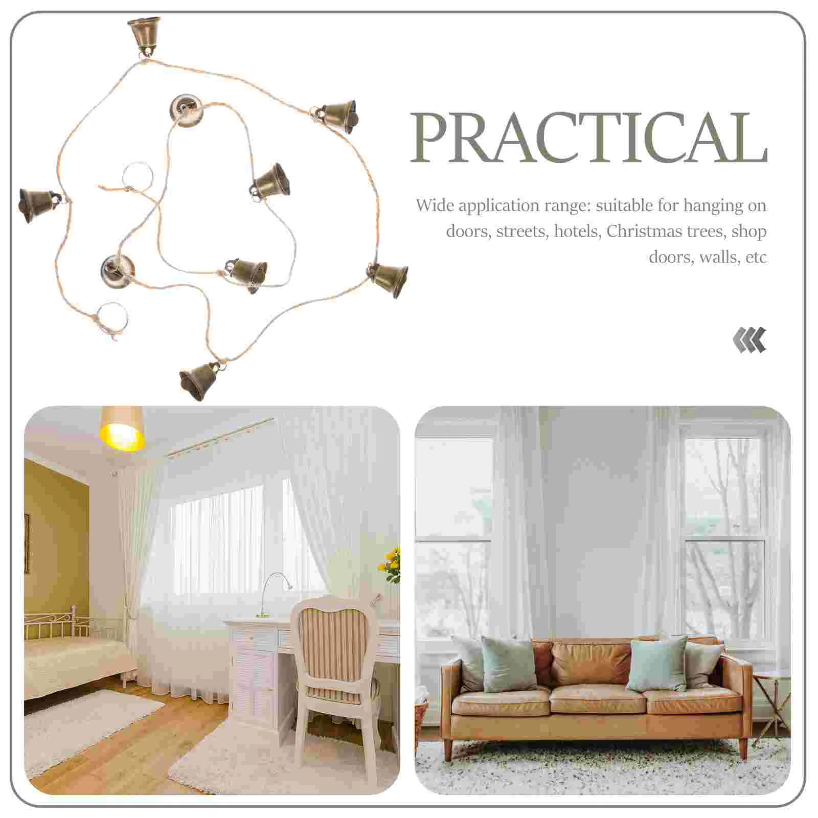 Веревка колокольчиков рождественские поделки маленький металлический Dzwonek