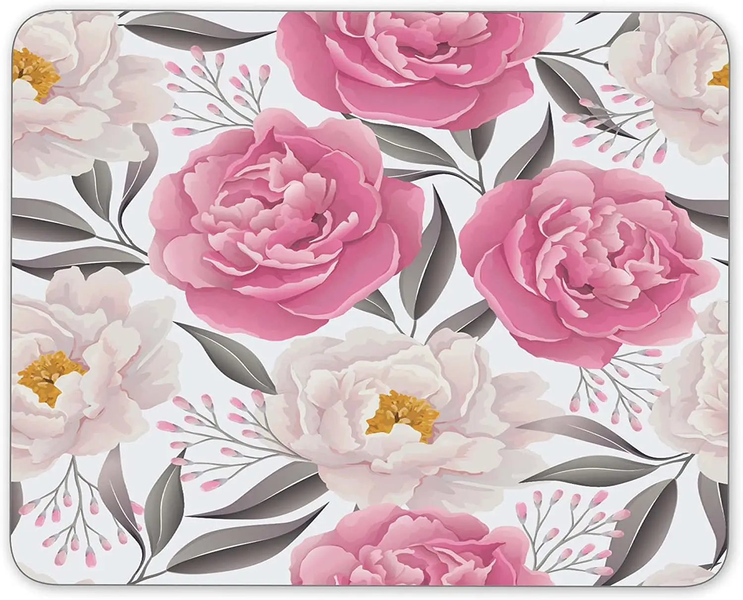

Elegance Color Peony Mouse pad Non-Slip Rubber Mousepad-Applies to Games Home School Office Mouse pad 9.5x7.9 In